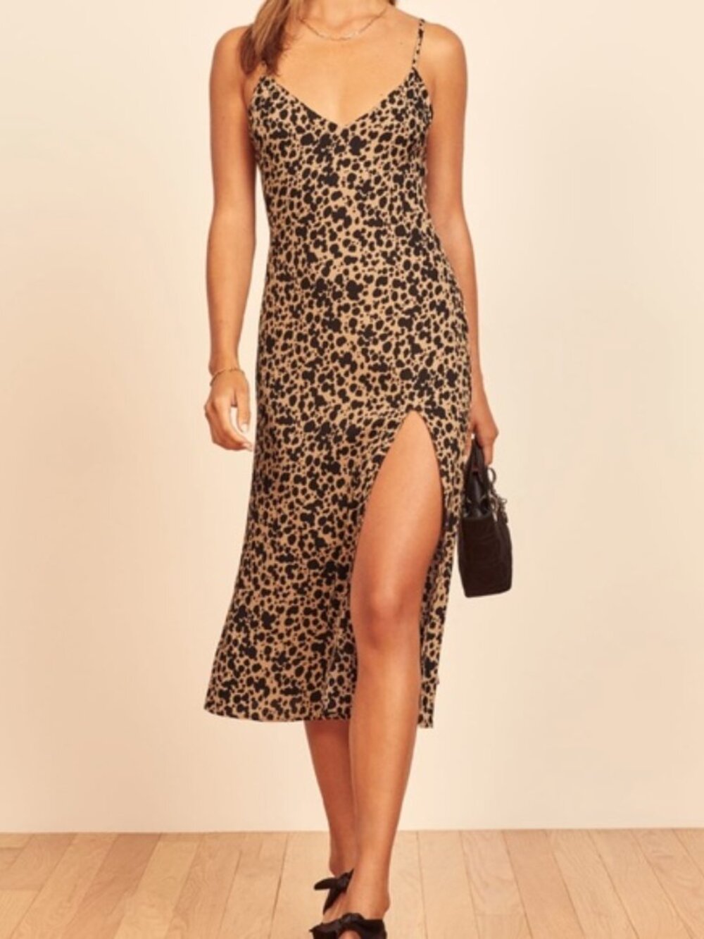 Reformation Crimini Dress in Blitz/Leopard